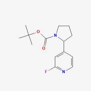 molecular formula C14H19FN2O2 B13962785 tert-Butyl 2-(2-fluoropyridin-4-yl)pyrrolidine-1-carboxylate 