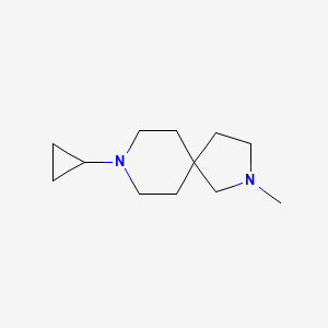 molecular formula C12H22N2 B13962844 8-Cyclopropyl-2-methyl-2,8-diazaspiro[4.5]decane 