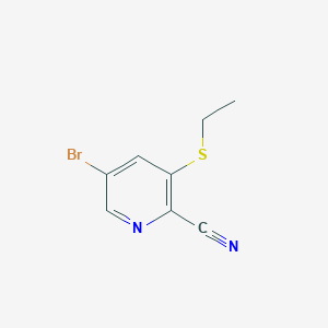 5-Bromo-3-(ethylthio)picolinonitrile