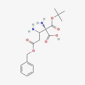 (2S)-2,3-diamino-2-[(2-methylpropan-2-yl)oxycarbonyl]-5-oxo-5-phenylmethoxypentanoic acid