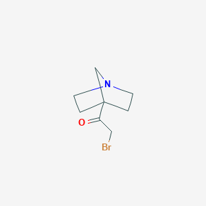 molecular formula C8H12BrNO B13962892 1-(1-Azabicyclo[2.2.1]heptan-4-yl)-2-bromoethanone 