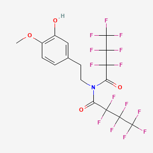 2,2,3,3,4,4,4-Heptafluoro-N-(2,2,3,3,4,4,4-heptafluorobutanoyl)-N-[2-(3-hydroxy-4-methoxyphenyl)ethyl]butanamide