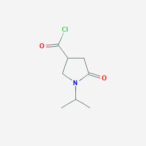 molecular formula C8H12ClNO2 B1396291 1-Isopropyl-5-oxopyrrolidine-3-carbonyl chloride CAS No. 1181455-29-7
