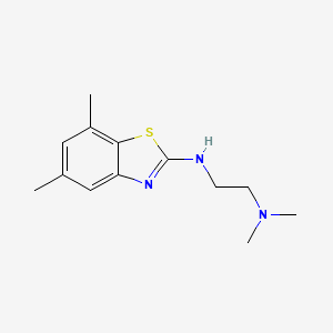molecular formula C13H19N3S B1396293 N'-(5,7-二甲基-1,3-苯并噻唑-2-基)-N,N-二甲基乙烷-1,2-二胺 CAS No. 1333960-63-6