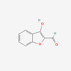 molecular formula C9H6O3 B13962934 2-Benzofurancarboxaldehyde, 3-hydroxy- 