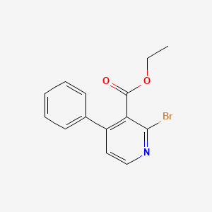 molecular formula C14H12BrNO2 B1396297 2-溴-4-苯基-烟酸乙酯 CAS No. 1237962-71-8