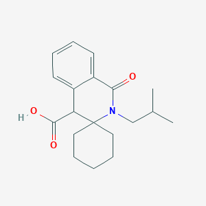 molecular formula C19H25NO3 B1396298 2'-Isobutyl-1'-oxo-1',4'-dihydro-2'H-spiro[cyclohexane-1,3'-isoquinoline]-4'-carboxylic acid CAS No. 1225071-45-3