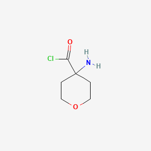 molecular formula C6H10ClNO2 B13962982 4-Aminooxane-4-carbonyl chloride CAS No. 761340-01-6