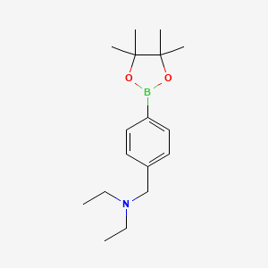molecular formula C17H28BNO2 B1396299 N-乙基-N-(4-(4,4,5,5-四甲基-1,3,2-二氧杂硼环-2-基)苄基)乙胺 CAS No. 1012785-44-2
