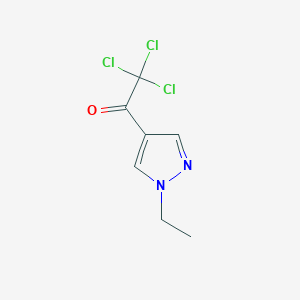 molecular formula C7H7Cl3N2O B1396303 2,2,2-三氯-1-(1-乙基吡唑-4-基)乙酮 CAS No. 1306739-19-4