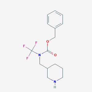 molecular formula C15H19F3N2O2 B13963031 Benzyl (piperidin-3-ylmethyl)(trifluoromethyl)carbamate 