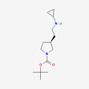 molecular formula C14H26N2O2 B13963040 (R)-tert-butyl 3-(2-(cyclopropylamino)ethyl)pyrrolidine-1-carboxylate 