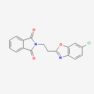 molecular formula C17H11ClN2O3 B1396305 2-[2-(6-氯-1,3-苯并噁唑-2-基)乙基]-1H-异吲哚-1,3(2H)-二酮 CAS No. 1306739-84-3