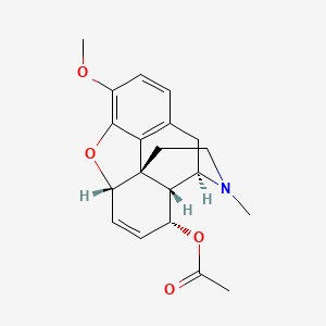 [(4R,4aR,5R,7aS,12bS)-9-methoxy-3-methyl-2,4,4a,5,7a,13-hexahydro-1H-4,12-methanobenzofuro[3,2-e]isoquinolin-5-yl] acetate