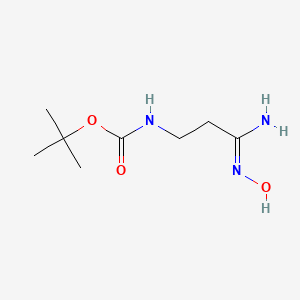 molecular formula C8H17N3O3 B1396307 tert-butyl [(3Z)-3-amino-3-(hydroxyimino)propyl]carbamate CAS No. 1244059-91-3