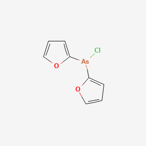 molecular formula C8H6AsClO2 B13963118 Arsine, chlorodi(2-furyl)- CAS No. 64049-08-7