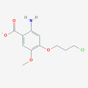 molecular formula C11H13ClNO4- B13963133 2-aMino-4-(3-chloropropoxy)-5-Methoxybenzoate 