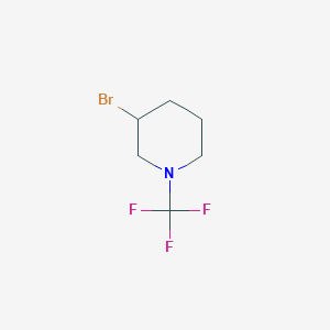 molecular formula C6H9BrF3N B13963144 3-Bromo-1-(trifluoromethyl)piperidine 