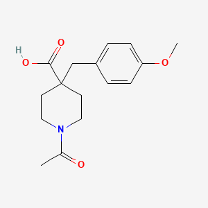 molecular formula C16H21NO4 B1396318 1-乙酰-4-(4-甲氧基苄基)哌啶-4-羧酸 CAS No. 1306739-56-9