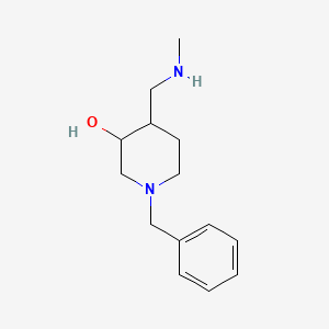 molecular formula C14H22N2O B13963197 1-Benzyl-4-((methylamino)methyl)piperidin-3-ol 