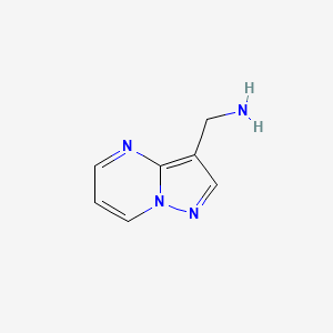 molecular formula C7H8N4 B1396324 吡唑并[1,5-a]嘧啶-3-基甲胺 CAS No. 933749-82-7