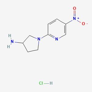 1-(5-Nitropyridin-2-yl)pyrrolidin-3-amine hydrochloride