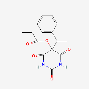 5-Propionoxy-5-(1-phenylethyl)barbituric acid