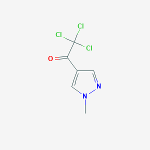 molecular formula C6H5Cl3N2O B1396335 2,2,2-三氯-1-(1-甲基吡唑-4-基)乙酮 CAS No. 1306739-49-0