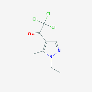 B1396336 2,2,2-Trichloro-1-(1-ethyl-5-methylpyrazol-4-yl)ethanone CAS No. 1306738-97-5