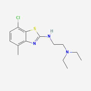molecular formula C14H20ClN3S B1396342 N'-(7-氯-4-甲基-1,3-苯并噻唑-2-基)-N,N-二乙基乙烷-1,2-二胺 CAS No. 1333960-61-4