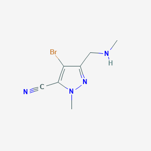 4-bromo-1-methyl-3-[(methylamino)methyl]-1H-pyrazole-5-carbonitrile