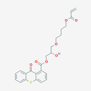 molecular formula C24H24O7S B13963428 3-(4-(acryloyloxy)butoxy)-2-hydroxypropyl 9-oxo-9H-thioxanthene-1-carboxylate 