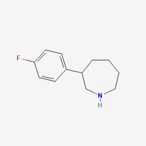 molecular formula C12H16FN B1396343 3-(4-氟苯基)氮杂环己烷 CAS No. 1333960-50-1