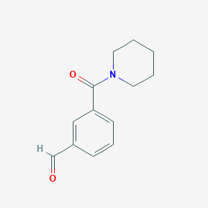 molecular formula C13H15NO2 B13963439 3-(Piperidine-1-carbonyl)benzaldehyde 