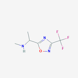 B1396346 N-methyl-1-[3-(trifluoromethyl)-1,2,4-oxadiazol-5-yl]ethanamine CAS No. 1306739-58-1