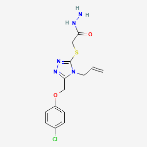 molecular formula C14H16ClN5O2S B1396355 2-({4-烯丙基-5-[(4-氯苯氧基)甲基]-4H-1,2,4-三唑-3-基}硫代)乙酰肼 CAS No. 1306738-56-6