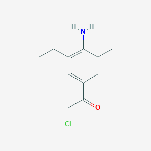 1-(4-Amino-3-ethyl-5-methylphenyl)-2-chloroethan-1-one