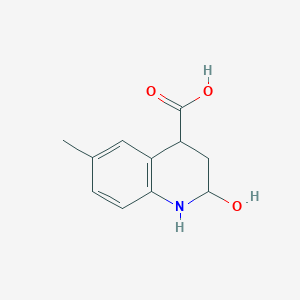 molecular formula C11H13NO3 B1396360 2-Hydroxy-6-methyl-1,2,3,4-tetrahydrochinolin-4-carbonsäure CAS No. 1338495-31-0