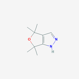 molecular formula C9H14N2O B1396376 4,4,6,6-tetramethyl-4,6-dihydro-1H-furo[3,4-c]pyrazole CAS No. 92939-32-7