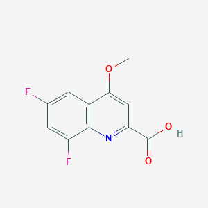 B1396385 6,8-Difluoro-4-methoxyquinoline-2-carboxylic acid CAS No. 1338651-82-3