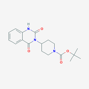 molecular formula C18H23N3O4 B1396397 叔丁基 4-(2,4-二氧代-1,4-二氢喹唑啉-3(2H)-基)哌啶-1-羧酸酯 CAS No. 1281199-80-1