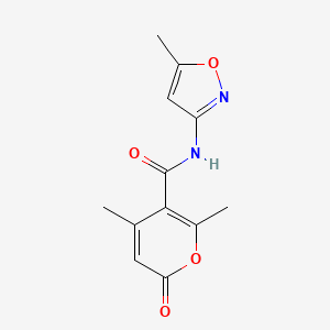 4,6-dimethyl-N-(5-methyl-1,2-oxazol-3-yl)-2-oxo-2H-pyran-5-carboxamide