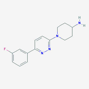 molecular formula C15H17FN4 B1396406 1-[6-(3-氟苯基)吡哒嗪-3-基]哌啶-4-胺 CAS No. 1338674-66-0