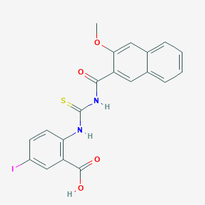 5-Iodo-2-[(3-methoxynaphthalene-2-carbonyl)carbamothioylamino]benzoic acid