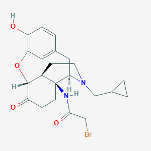 B139641 14-(Bromoacetamido)-7,8-dihydro-N-(cyclopropylmethy)normorphinone CAS No. 151061-15-3