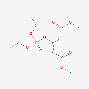 molecular formula C11H19O8P B13964123 3-(Diethoxyphosphinyloxy)-2-pentenedioic acid dimethyl ester CAS No. 50708-20-8