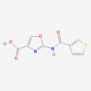molecular formula C9H6N2O4S B1396414 2-[(3-Thienylcarbonyl)amino]-1,3-oxazole-4-carboxylic acid CAS No. 1350988-94-1