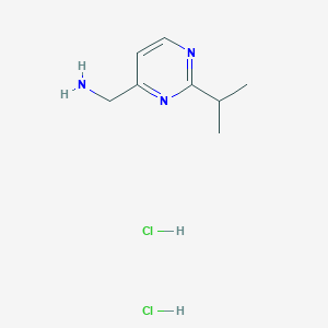 B1396434 (2-Isopropylpyrimidin-4-yl)methanamine dihydrochloride CAS No. 1332528-73-0
