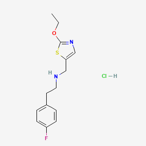 molecular formula C14H18ClFN2OS B1396437 N-[(2-ethoxy-1,3-thiazol-5-yl)methyl]-2-(4-fluorophenyl)ethanamine hydrochloride CAS No. 1332530-41-2