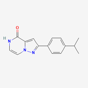 molecular formula C15H15N3O B1396439 2-(4-isopropylphenyl)pyrazolo[1,5-a]pyrazin-4(5H)-one CAS No. 1338666-95-7